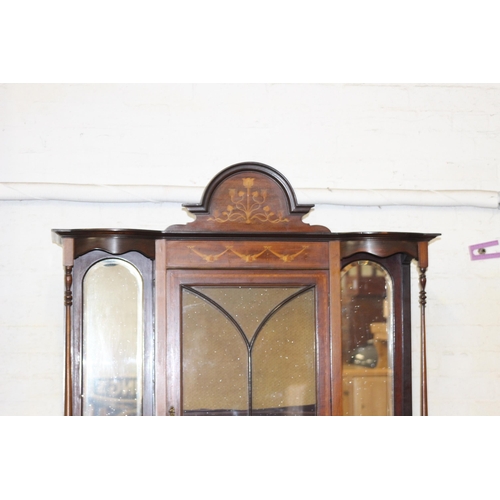 88 - EDWARDIAN INLAID CHIFFONIER 
107 X 46 X 217CM