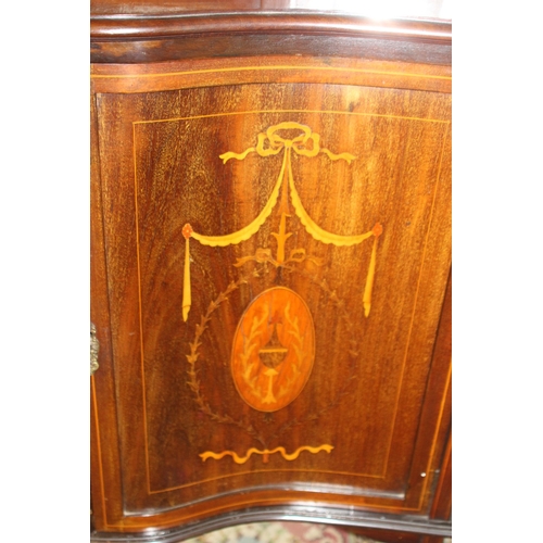 88 - EDWARDIAN INLAID CHIFFONIER 
107 X 46 X 217CM