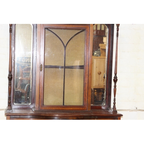 88 - EDWARDIAN INLAID CHIFFONIER 
107 X 46 X 217CM