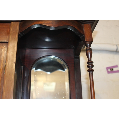 88 - EDWARDIAN INLAID CHIFFONIER 
107 X 46 X 217CM