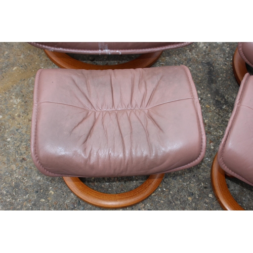 91 - LADIES AND GENTLEMEN'S EKORNES STRESSLESS CHAIRS AND FOOTSTOOLS - MENS A/F
87 X 70 X 100CM