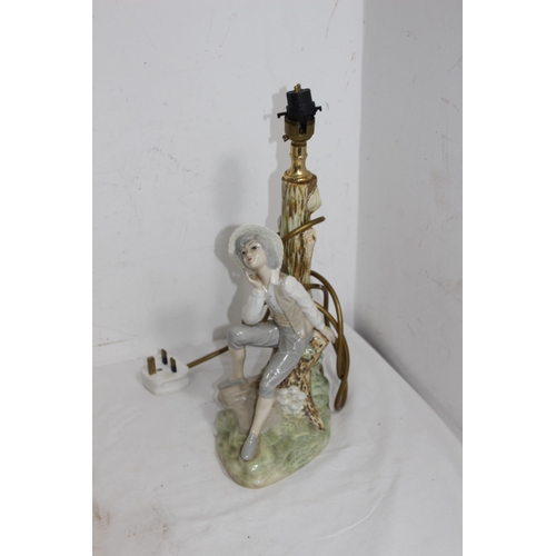 138 - QUANTITY OF FIGURED LAMPS ETC
38CM