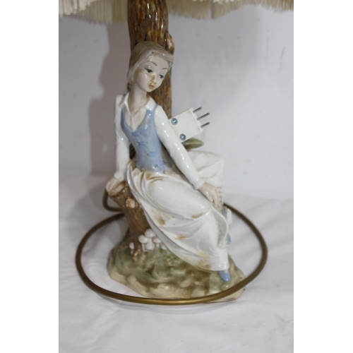 138 - QUANTITY OF FIGURED LAMPS ETC
38CM