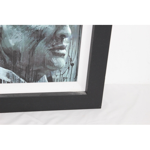 123 - ZINSKY MARLON BRANDO HAND EMBELLISHED CANVAS 
51 X 51CM