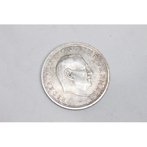 DANISH SILVER 10 KRONER COIN WITH HEADS ON BOTH SIDES