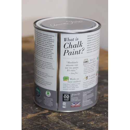 268 - ANNIE SLOAN 1LT TIN OF CHICAGO GREY CHALK PAINT - NEW UNOPENED