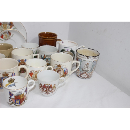 337 - QUANTITY OF COMMEMORATIVE MUGS ETC