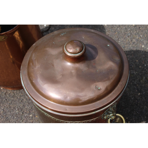 453 - COPPER COAL BUCKET AND SCUTTLE