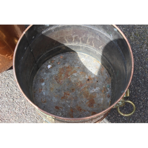 453 - COPPER COAL BUCKET AND SCUTTLE