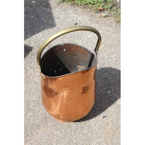 453 - COPPER COAL BUCKET AND SCUTTLE