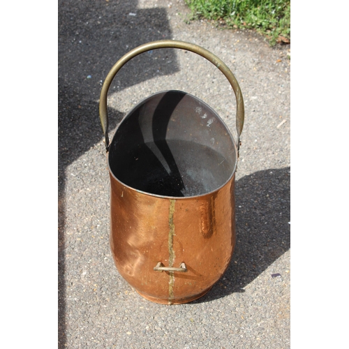 453 - COPPER COAL BUCKET AND SCUTTLE