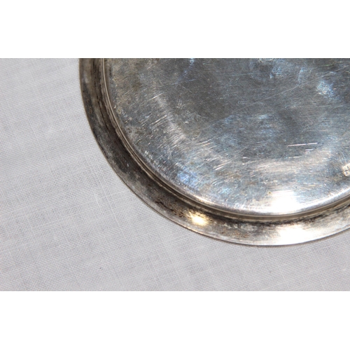 1064 - MIDDLE EASTERN SILVER WHITE METAL HIGHLY ENGRAVED DISH WITH MAKERS MARK TO THE BACK - 52G