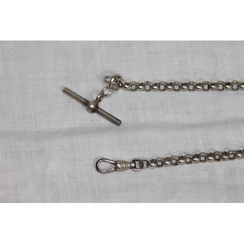 1123 - SILVER WATCH CHAIN - 19G