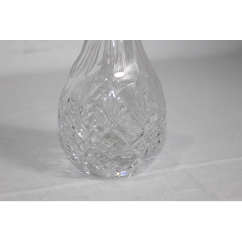 1128 - MAPPIN WEBB SILVER COLLARED SMALL DECANTER - BIRMINGHAM - 21CM