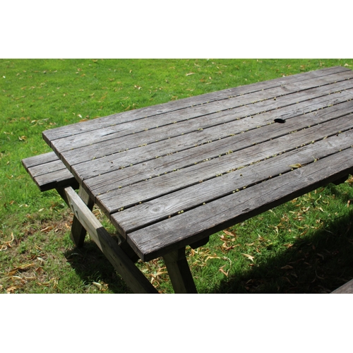 147 - WOODEN PICNIC BENCH
152 X 68 X 149CM