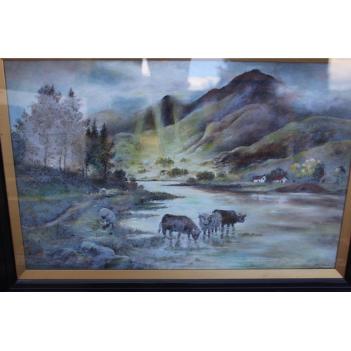 173 - VINTAGE OIL ON CANVAS SIGNED F.E WELTON PLUS 3 OTHERS 
74 X 54CM