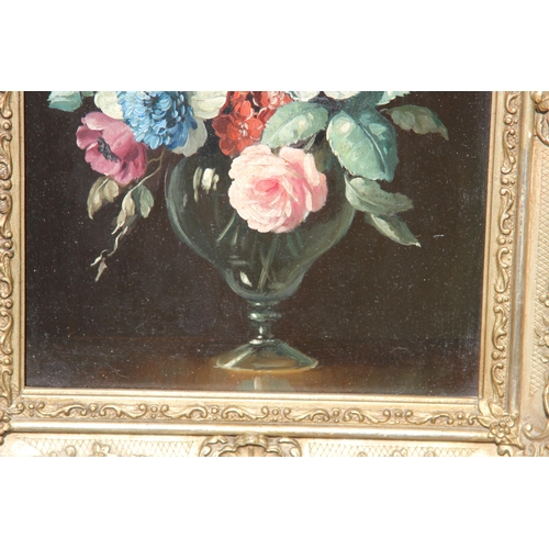 186 - OIL ON BOARD OF STILL LIFE IN ORNATE FRAME 
32 X 43CM