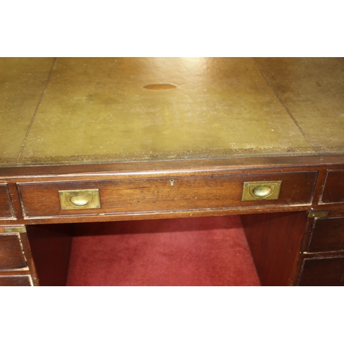 26 - REPRODUCTION PARTNERS DESK LEATHER TOPPED
153 X 92 X 76CM