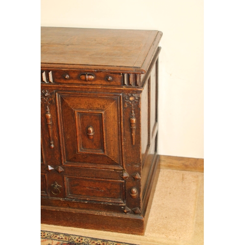 29 - EDWARDIAN OAK CARVED SIDEBOARD  
119 X 78 X 58CM