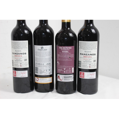 799 - 4 X GOOD MIXED BOTTLES OF RED WINE