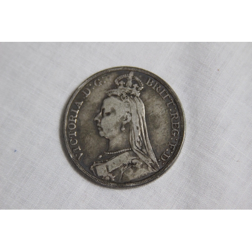 948 - VICTORIA SILVER CROWN COIN, JUBILEE HEAD 1889