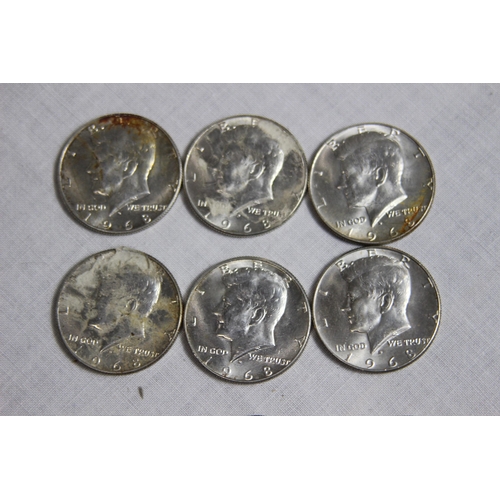 953 - SELECTION OF US SILVER COINS HALF DOLLAR TO DIME OLDEST 1876