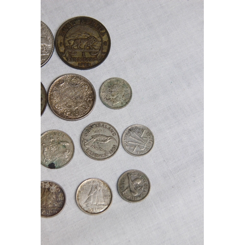 959 - QUANTITY OF 19TH CENTURY AND LATER COMMONWEALTH SILVER COINS FROM VARIETY OF COUNTRIES TO INCLUDE IN... 