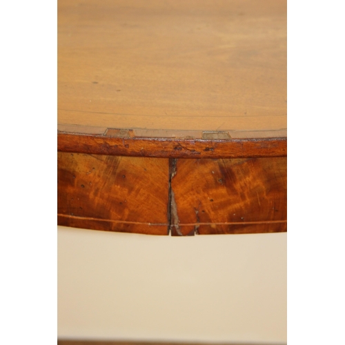 4 - ANTIQUE DEMI LUNE TABLE 
114 X 57 X 71CM