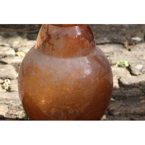 344 - VINTAGE BROWN GLASS VASE
48 X 38CM