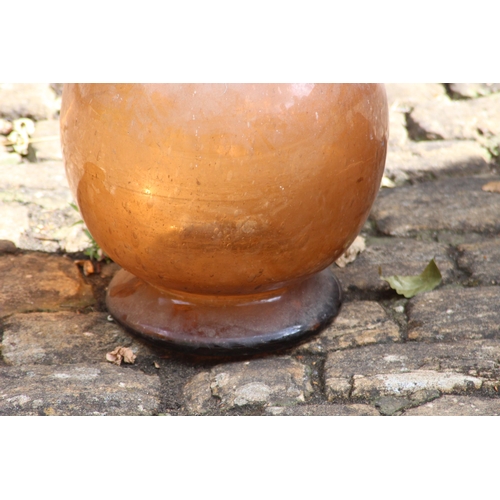 344 - VINTAGE BROWN GLASS VASE
48 X 38CM