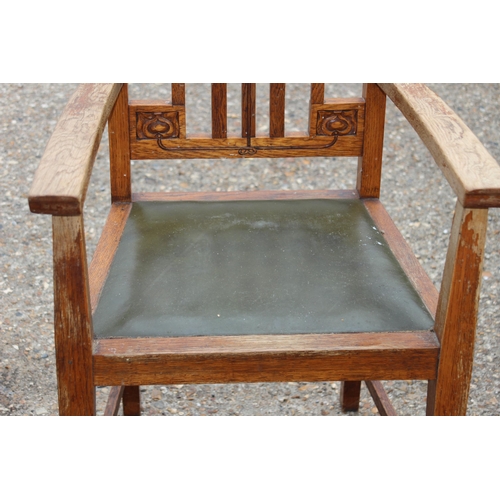 42 - 5 X ART AND CRAFT CHAIRS 
58 X 52 X 114CM