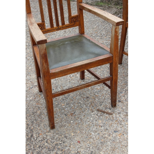 42 - 5 X ART AND CRAFT CHAIRS 
58 X 52 X 114CM