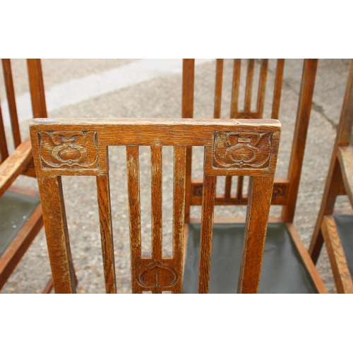 42 - 5 X ART AND CRAFT CHAIRS 
58 X 52 X 114CM