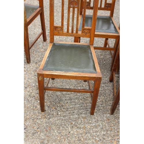 42 - 5 X ART AND CRAFT CHAIRS 
58 X 52 X 114CM