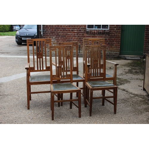 42 - 5 X ART AND CRAFT CHAIRS 
58 X 52 X 114CM