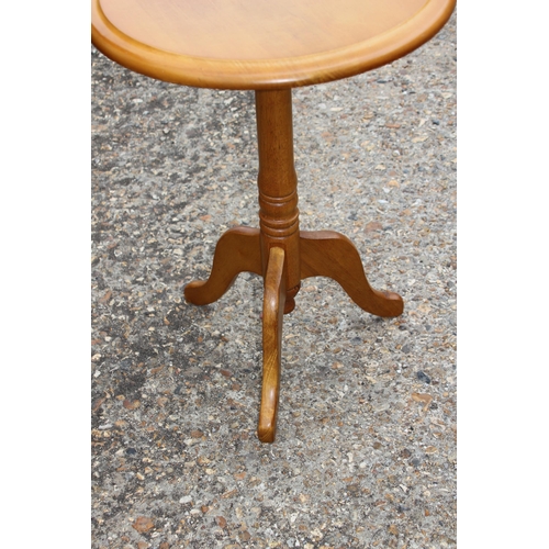 43 - 2 X PINE WINE TABLES 
44 X 58CM