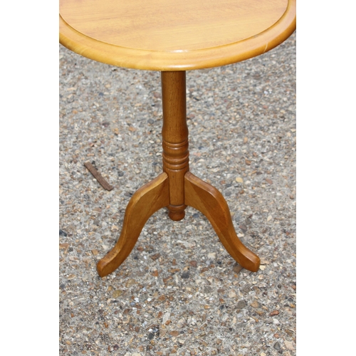 43 - 2 X PINE WINE TABLES 
44 X 58CM