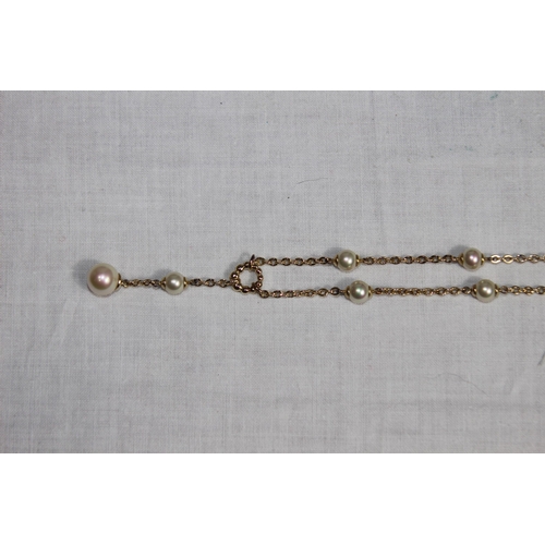 998 - MAJORICA SILVER AND PEARL CASED WITH COA NECKLACE