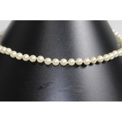 999 - MISAKI JAPANESE PEARL AND SILVER NECKLACE BOXED