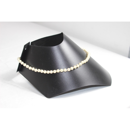 999 - MISAKI JAPANESE PEARL AND SILVER NECKLACE BOXED