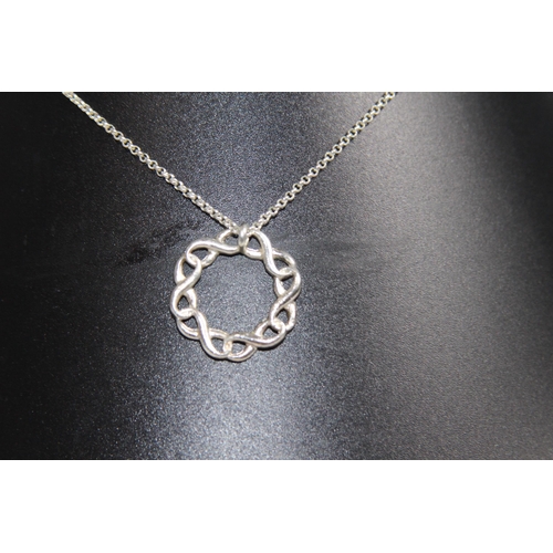 1001 - CELTIC STYLE PENDANT SILVER NECKLACE