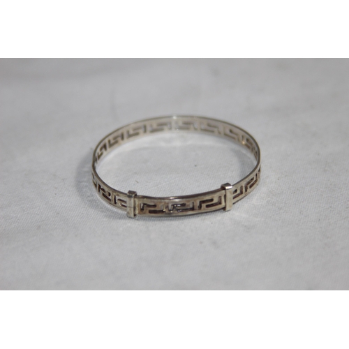 1033 - THREE EXPANDING SILVER BRACELETS IN VARIED DATES AND DESIGN