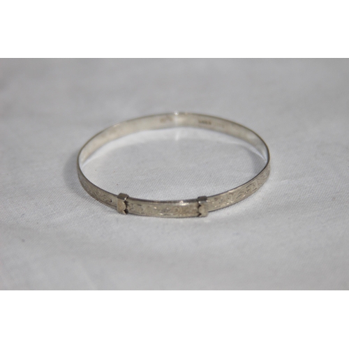 1033 - THREE EXPANDING SILVER BRACELETS IN VARIED DATES AND DESIGN