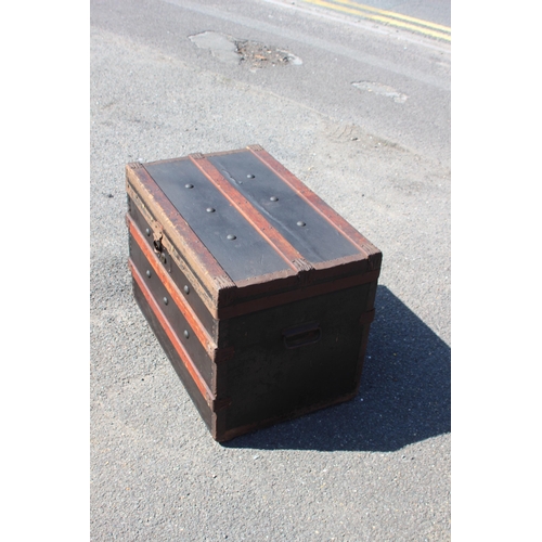 20 - ANTIQUE VICTORIAN STORAGE TRUNK 
68 X 43 X 49CM