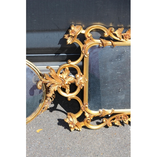 187 - 3 X ORNATE MIRRORS 
82 X 53CM