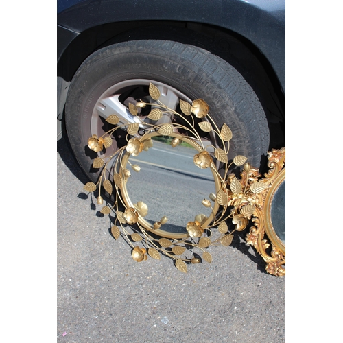 187 - 3 X ORNATE MIRRORS 
82 X 53CM