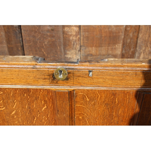 8 - 18TH CENTURY ANTIQUE OAK COFFER MULE CHEST TRUNK 
115 X 50 X 63