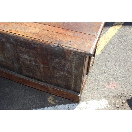 8 - 18TH CENTURY ANTIQUE OAK COFFER MULE CHEST TRUNK 
115 X 50 X 63