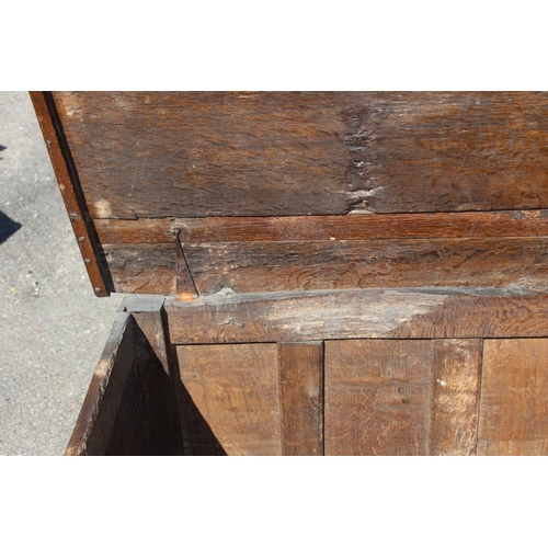 8 - 18TH CENTURY ANTIQUE OAK COFFER MULE CHEST TRUNK 
115 X 50 X 63