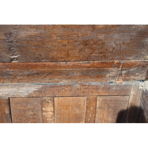 8 - 18TH CENTURY ANTIQUE OAK COFFER MULE CHEST TRUNK 
115 X 50 X 63